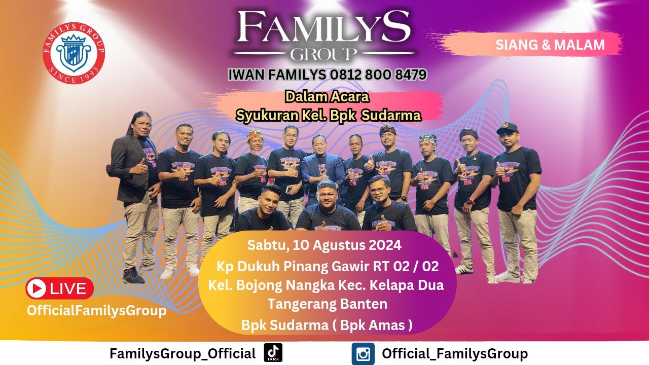 LiveStream Familys Group Kp Dukuh Pinang Gawir Kelapa Dua Tangerang Sabtu 10 Agustus 2024(MALAM)