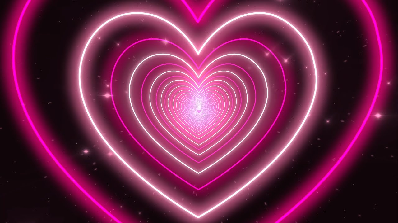 Pink Background💖Love Heart Tunnel│Room Lighting Background   Background Lights