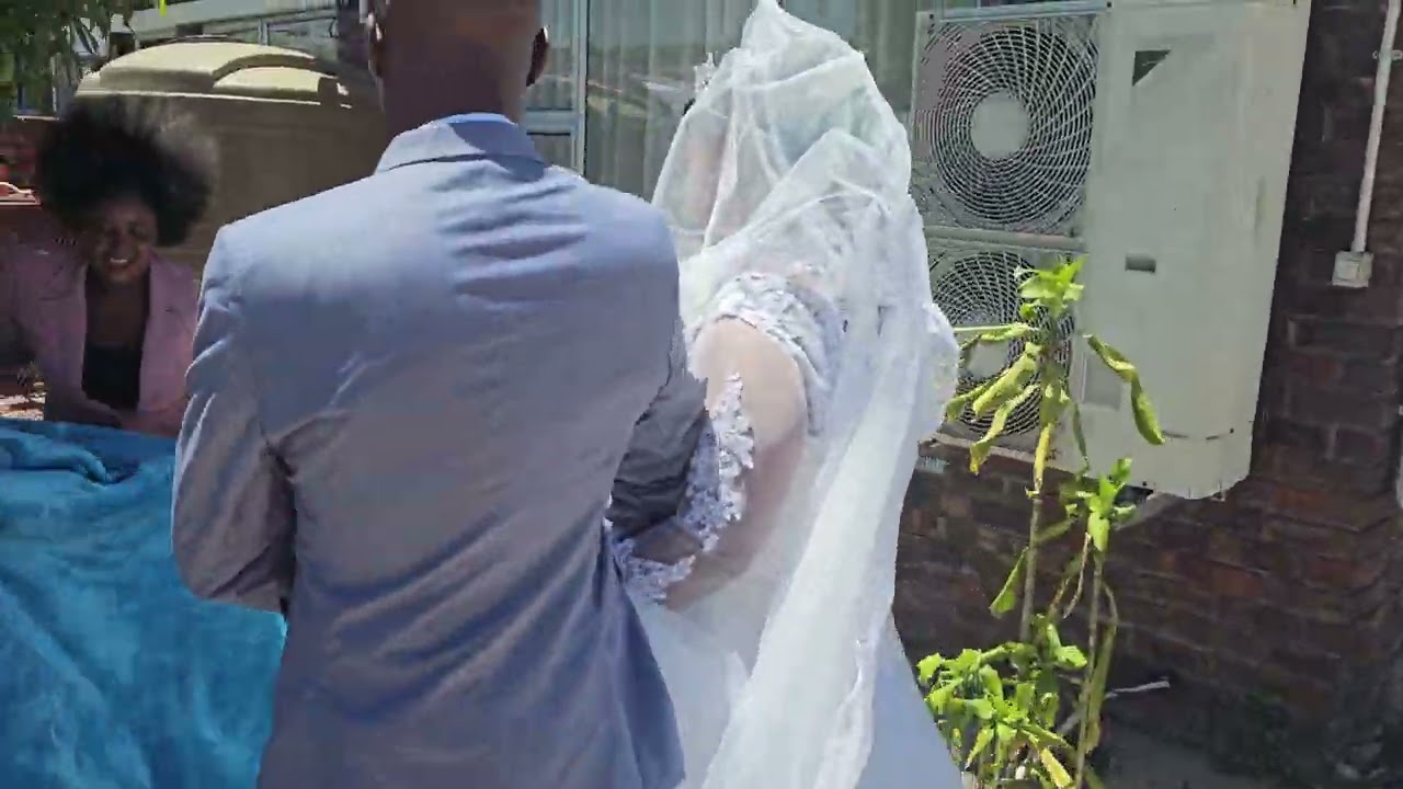 Bride walking in