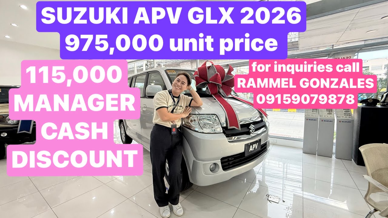 Best review for new SUZUKI APV GLX DUAL AIRCON 2026 MODEL WITH SPECS, COLOR, PROMO AND DISCOUNT. 