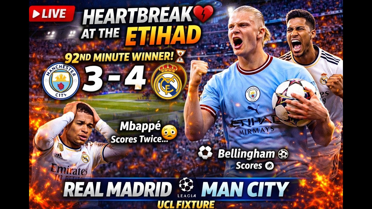 Heartbreak at the Etihad 😢 Man City vs Real Madrid | Haaland Hat-Trick | UCL QF FC26 #fc26 #ps5