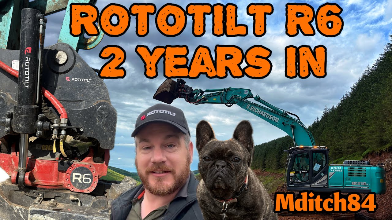 Rototilt R6 2 years work, track repairs, culverts