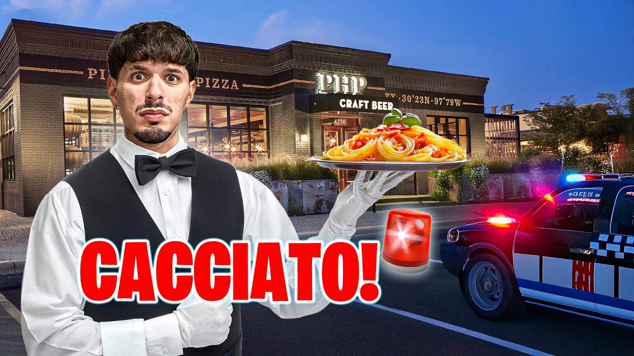 MI SONO FINTO CAMERIERE in un RISTORANTE e mi hanno CACCIATO * FINITO MALE🚨😱