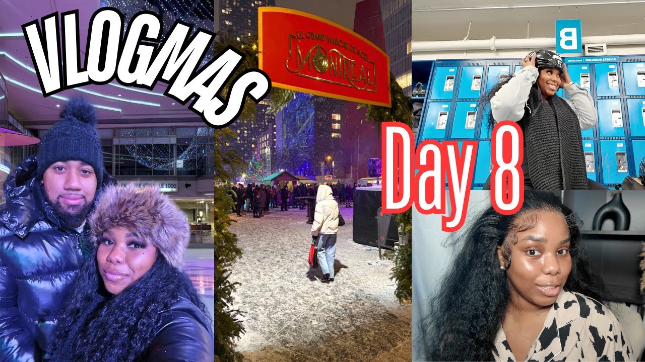 VLOGMAS: JE FAIS DU PATIN SUR GLACE BIG FAIL! MARCHÉ DE NOEL MONTRÉAL, WIG REINSTALL