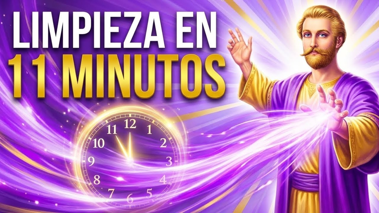LIMPIA TODA ENERGÍA NEGATIVA en 11 Minutos ⚡ Limpieza Energética Profunda con la Llama Violeta