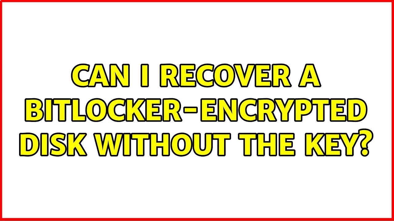 Ubuntu: Can I recover a Bitlocker-encrypted disk without the key?
