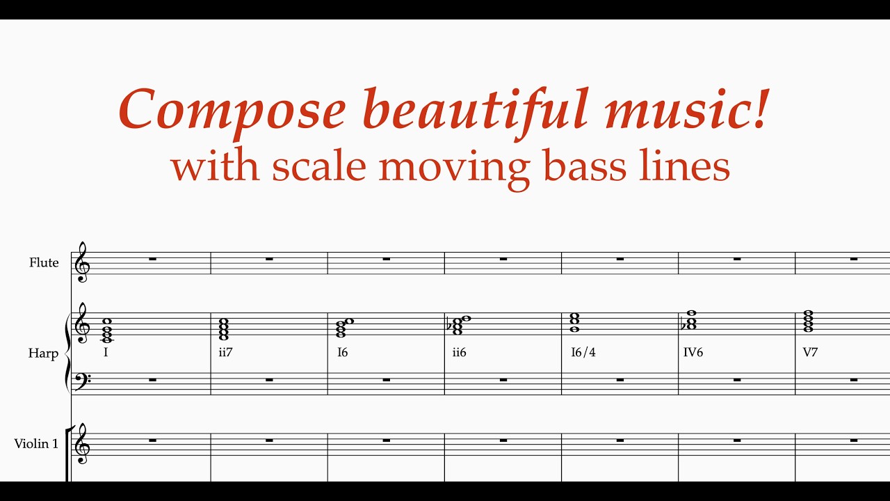 Compose beautiful music! -  with scale moving bass lines