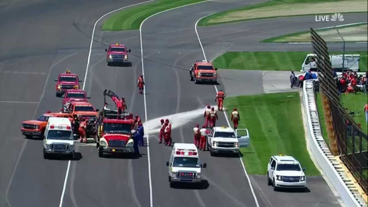 Chase Austin wrecks at 2014 Freedom 100 - #R2IndyTV