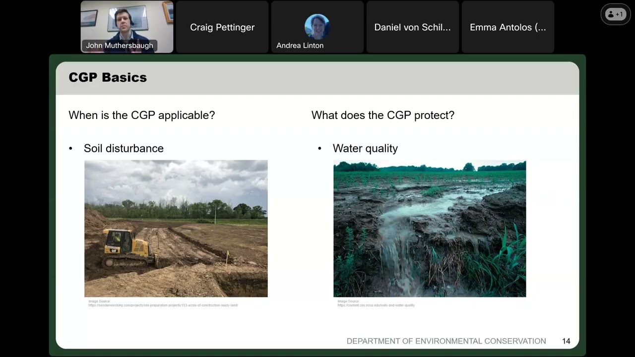 NYSDEC 2025 Construction General Permit (CGP) Webinar &ndash; April 2, 2025
