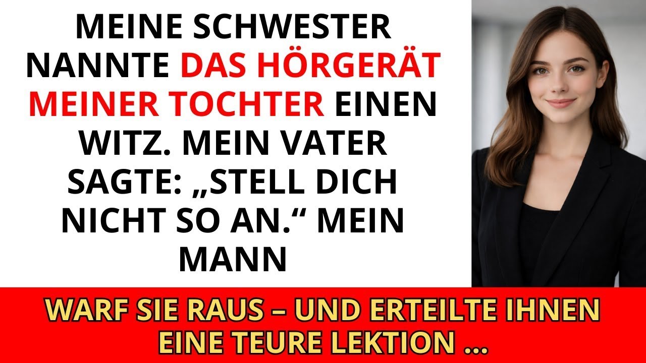 MEINE SCHWESTER NANNTE DAS HÖRGERÄT MEINER TOCHTER EINEN WITZ. „STELL DICH NICHT SO AN“...