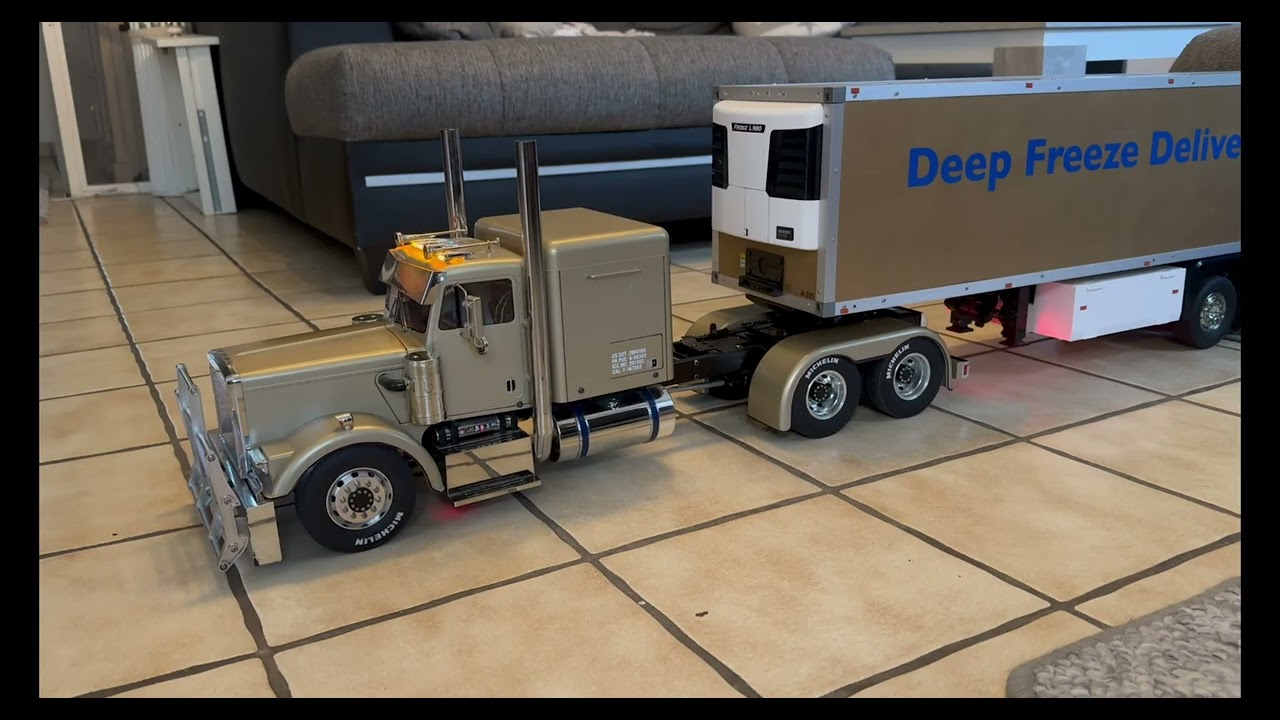 Tamiya Grand Hauler and a Tamiya reefer Trailer