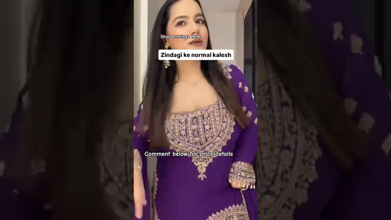 Premium Boutique Style*🚀 Luxury Embroidered Kurta Palazzo Set &ndash; Festive Wear Edition ✨ #purpleplazo