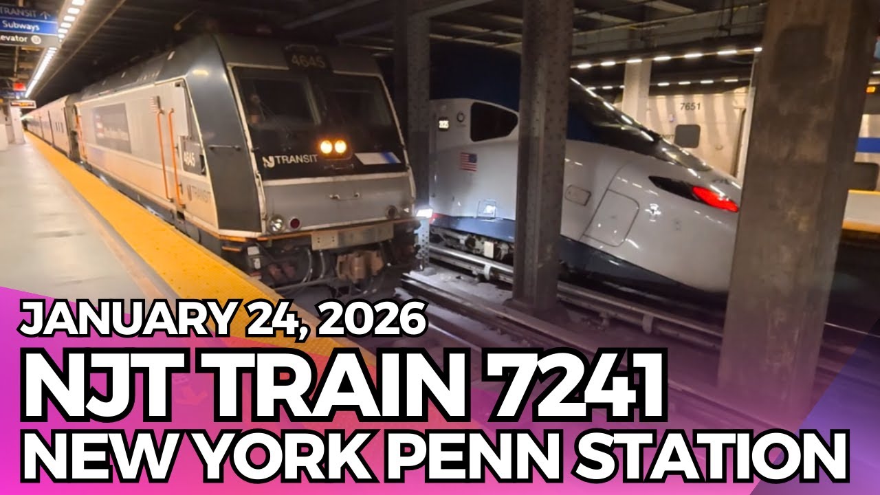 NJT NJCL Train 7241 @ NY Penn | ALP-46A 4645 | Jan 24, 2026