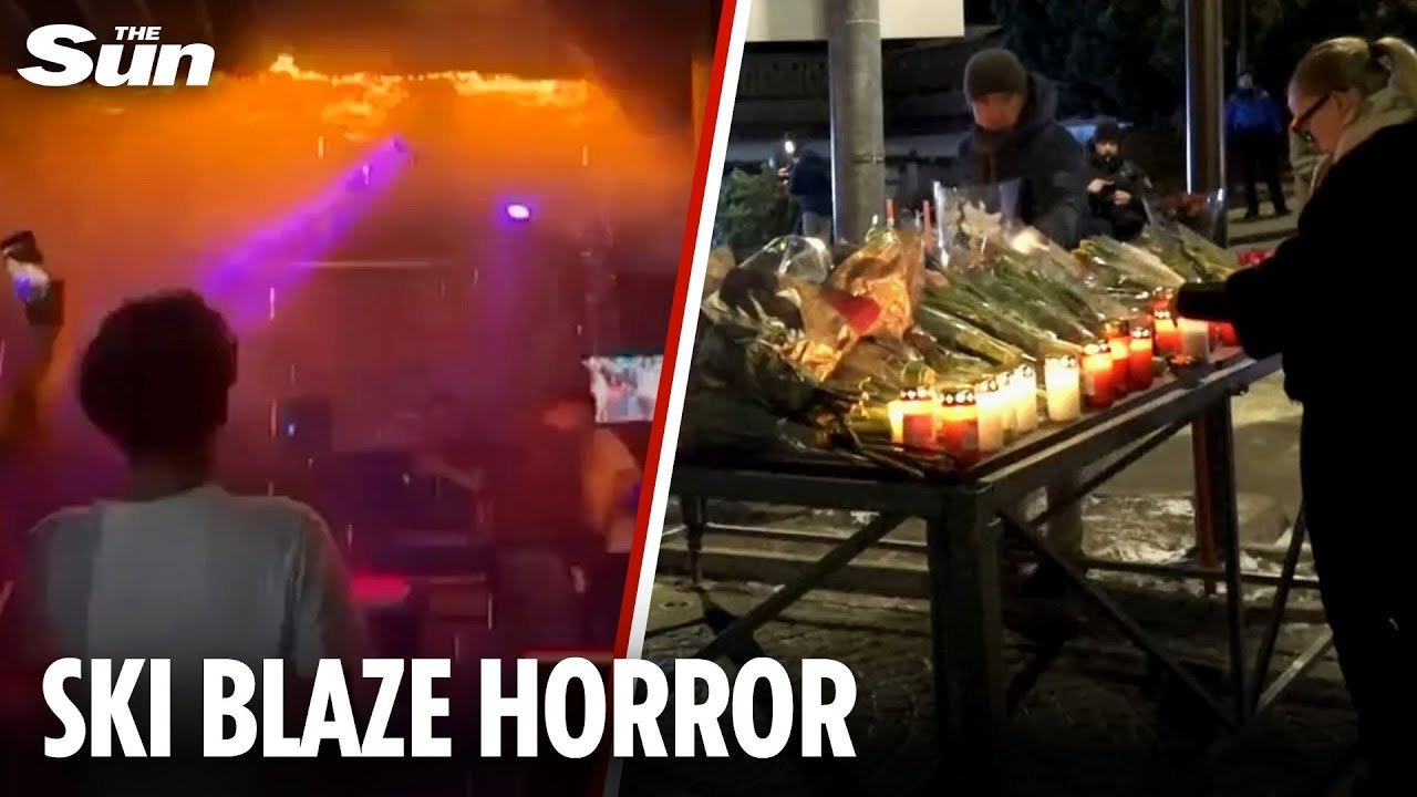 Moment horror &lsquo;flashover&rsquo; fire erupts at Swiss ski resort bar killing at least 47 including teens