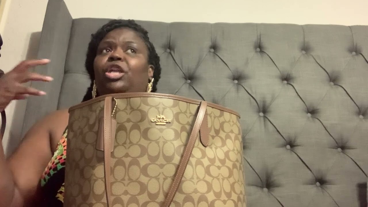 Coach city tote in Saddle WIMB