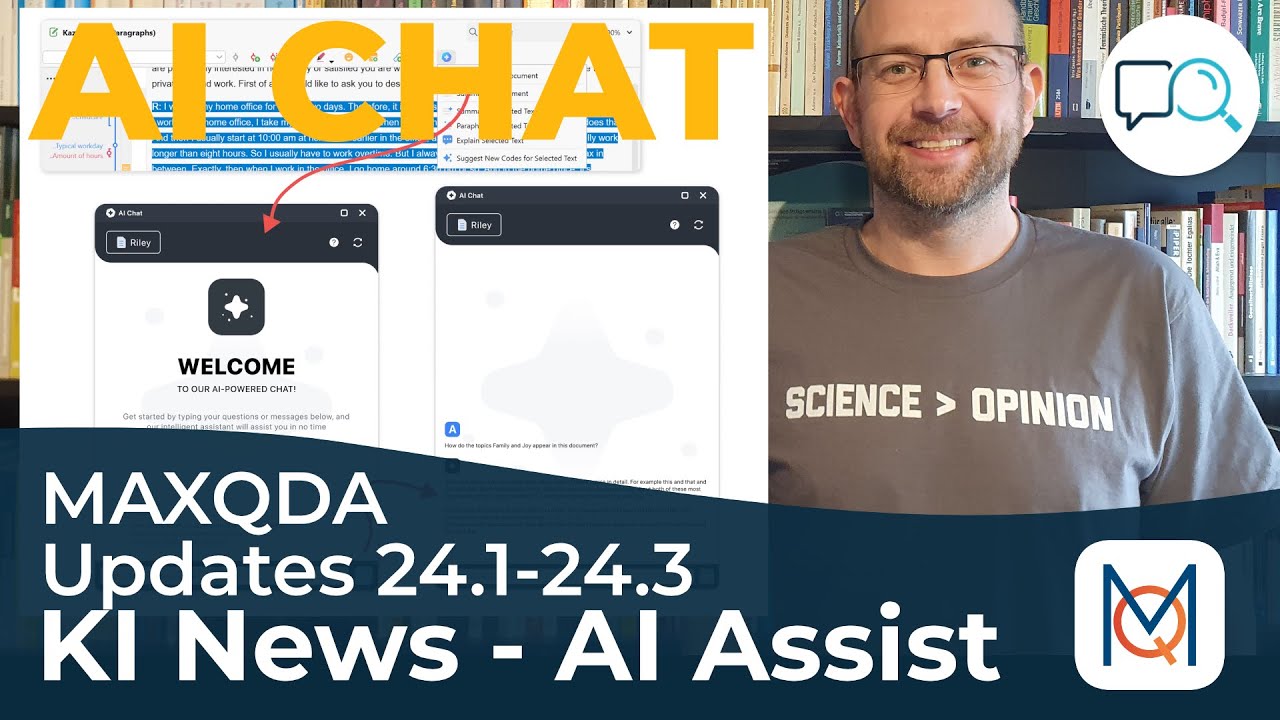 AI Chat uvw. in MAXQDA - AI Assist - Updates 24.1 + 24.2 + 24. 3