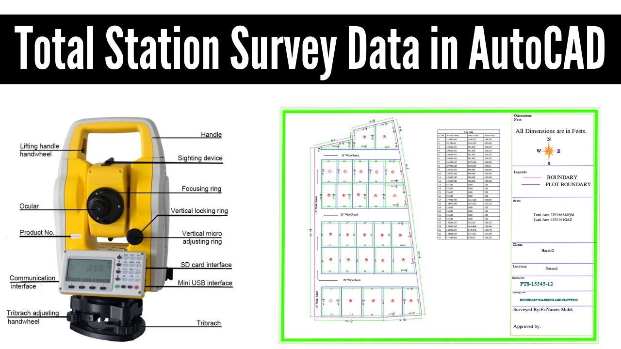 Importing Total Station Survey Data in AutoCAD
