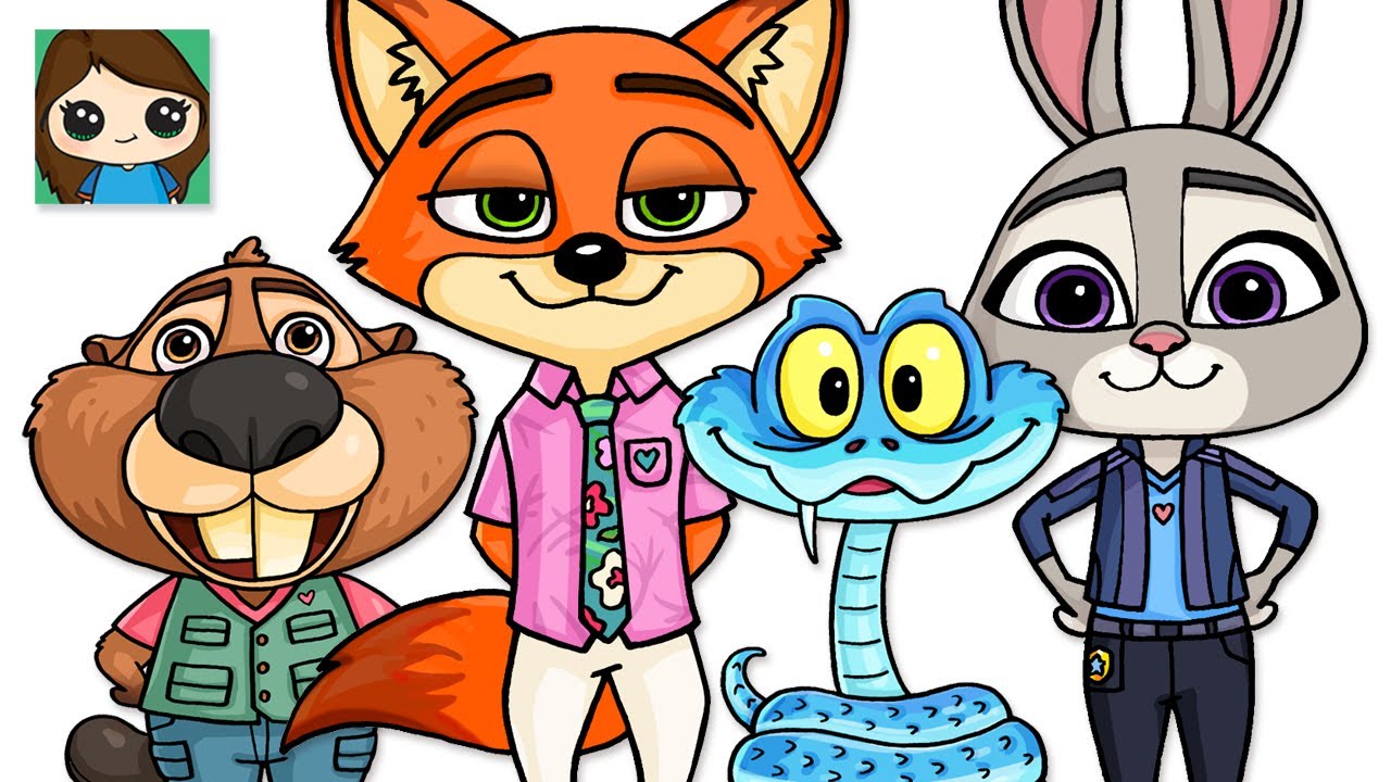 How to Draw Zootopia 2 | Nick, Judy, Gary, Nibbles