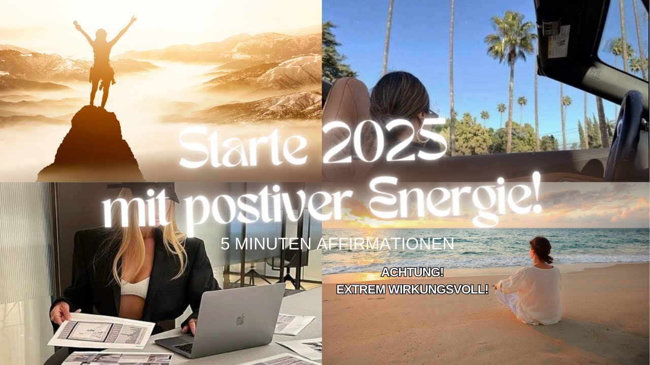 Positive Affirmationen f&uuml;r 2025 &ndash; Starte kraftvoll und motiviert ins neue Jahr!💫