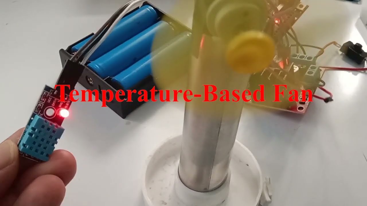Temperature Controlled Fan Speed Using Arduino, L298N  & DHT11 Sensor