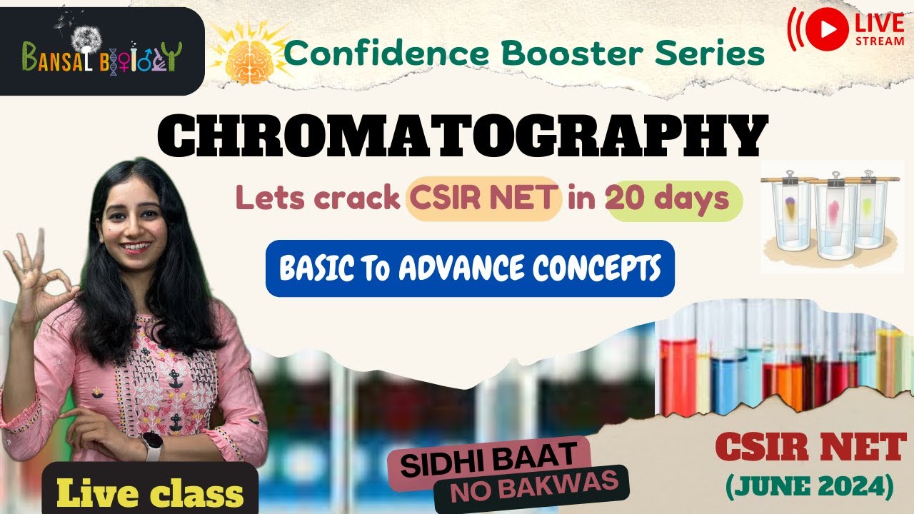 Techniques : Chromatography 🔥I Theory and PYQ⚡I CSIR NET JUNE 2024 - Let's Crack in 20 Days