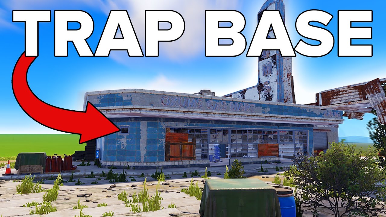 I turned the Gas Station into a Trap Base... - Rust