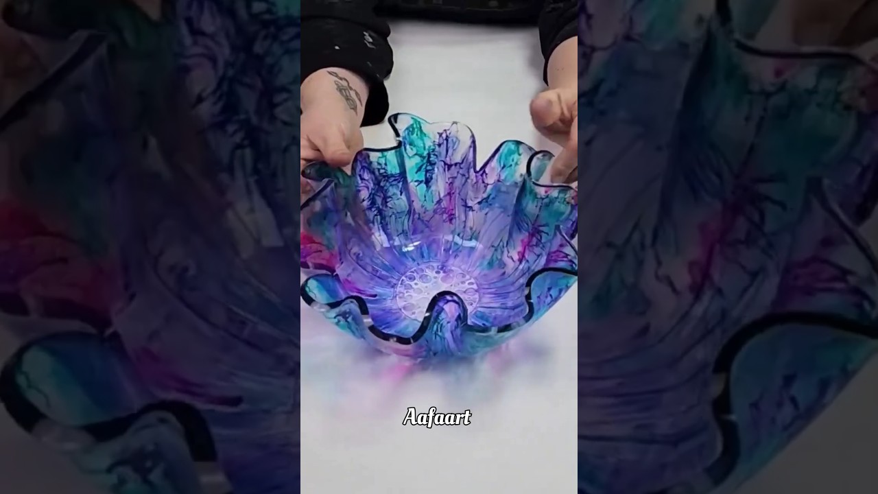 Beautiful Resin Bowl 😍 #art #artwork #artist #resinart #bowl #inkcolour.