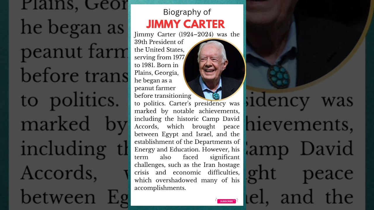 Jimmy Carter: A short Biography | Life, Achievements and legacy