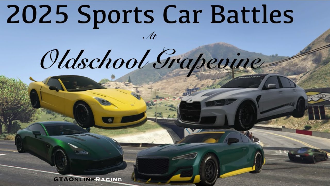 GTAOnline Racing : Rapid GT X vs Sentinel GTS vs Coquette D5 vs Paragon S at OldSchool Grapevine