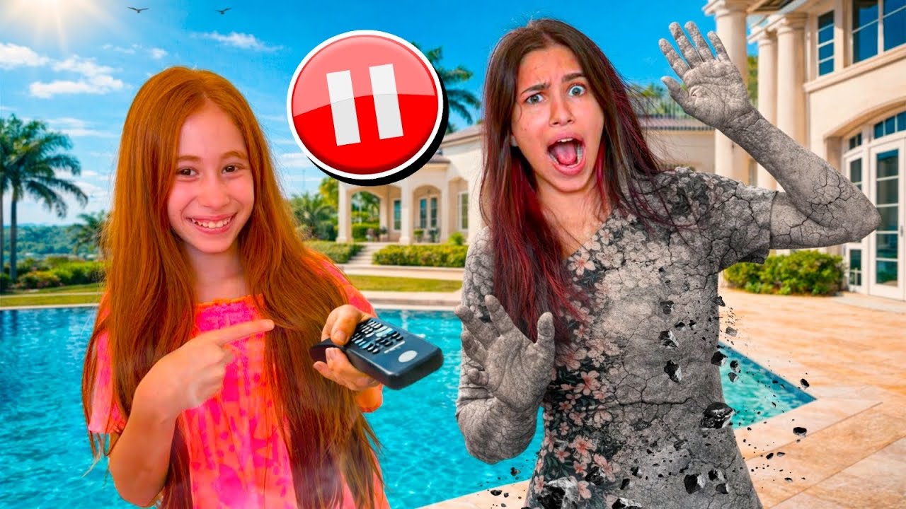 CONTROLEI AS 24 HORAS DA GABI COM O DESAFIO DO PAUSE ! ( Susu e família ) 