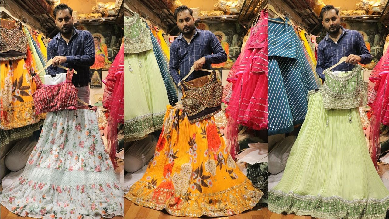 Best Budget Range Crop-Top Lehenga | Chandni Chowk Crop-Top Market | Crop-Top Lehenga Delhi.