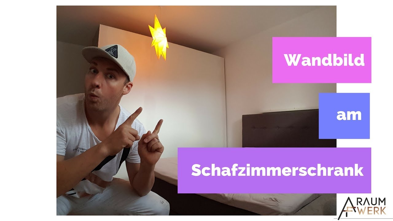Wandbild am Schlafzimmerschrank | So kann man seinen Schrank mit einer Fototapete tapezieren [HD]