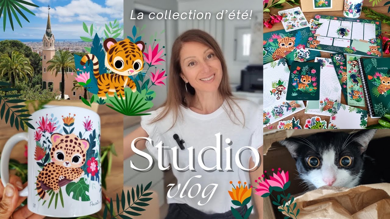 STUDIO VLOG  N°15 🌴🐯🌺 Coulisses collection d'été & Évasion à Barcelone ! 🌺🐯🌴