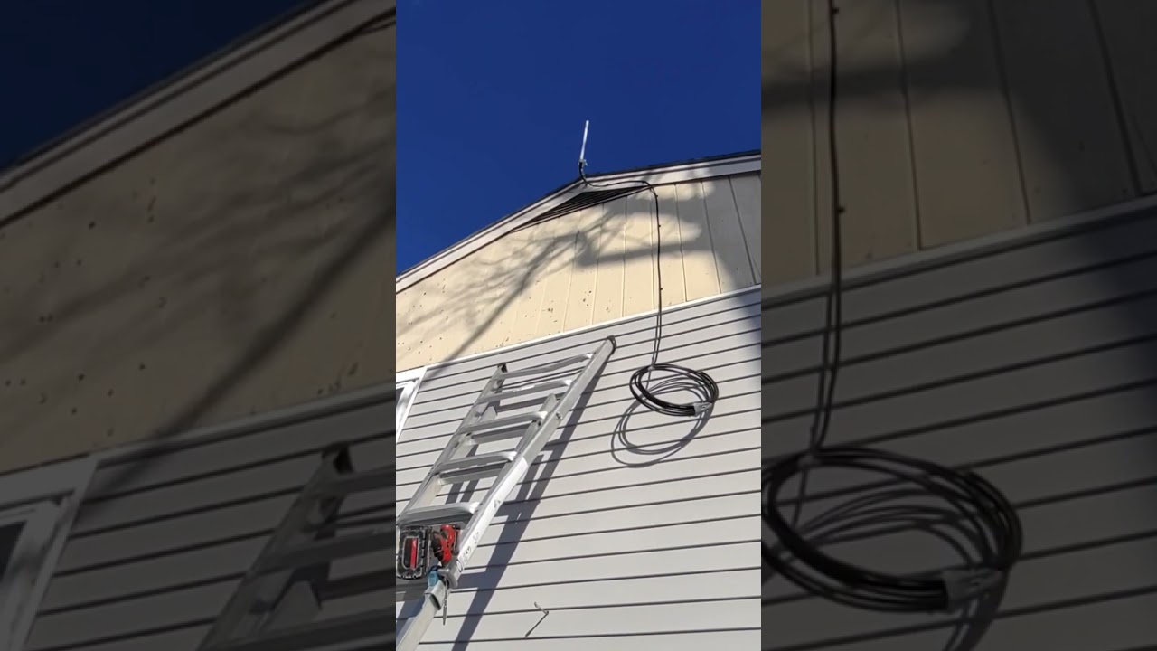 Antenna Installation with Efficiency. #mining #cryptocurrency #hnt #wireless