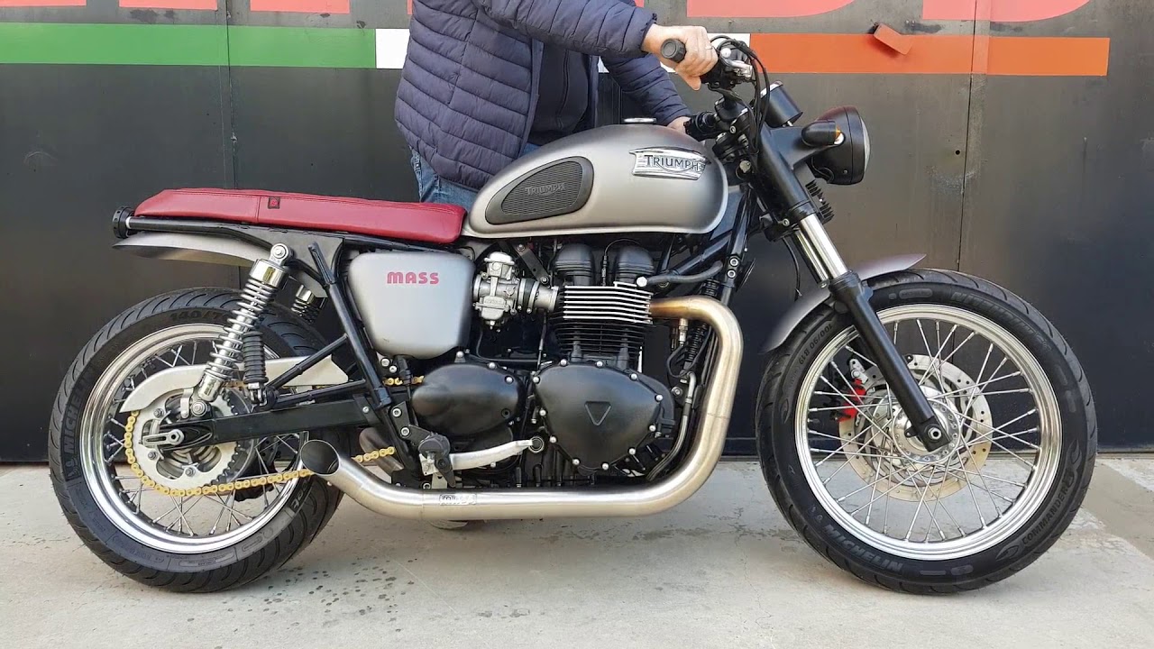 Brushed full system exhaust MASS 2in2 Hot Rod - Triumph Bonneville T100