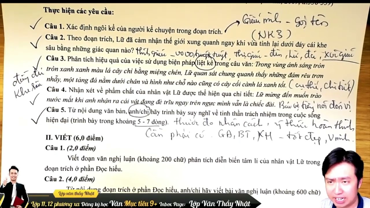 CHỮA ĐỀ THI THỬ NGỮ VĂN 12 SỞ BẮC NINH