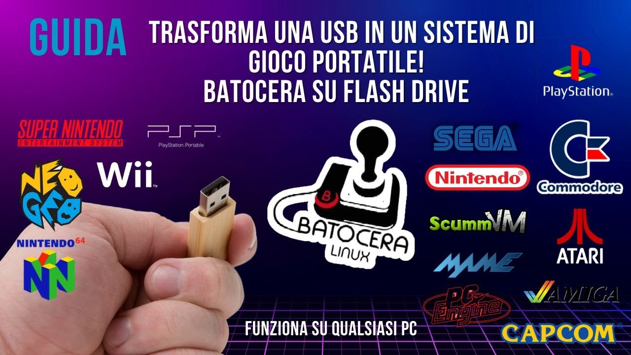 Come mettere BATOCERA su USB o SD - #batocera #arcade #usb #2023 #sega #cabinet #saturn #mame