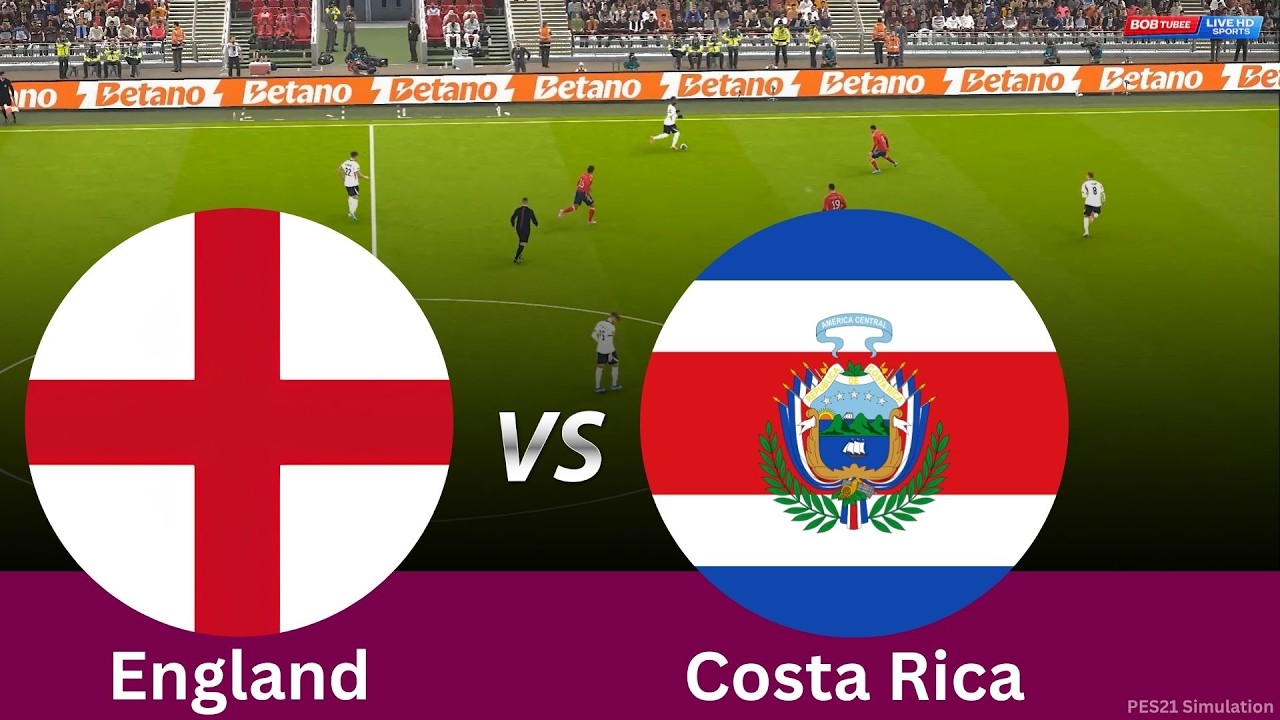 England vs Costa Rica &ndash; Friendly International 2026 Match Today | PES 21 Simulation