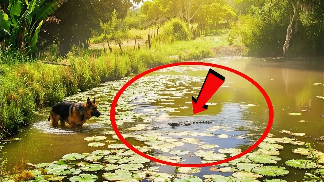 Tem um JACARÉ onde o PASTOR ALEMÃO toma banho!? 😳 Fomos Investigar…
