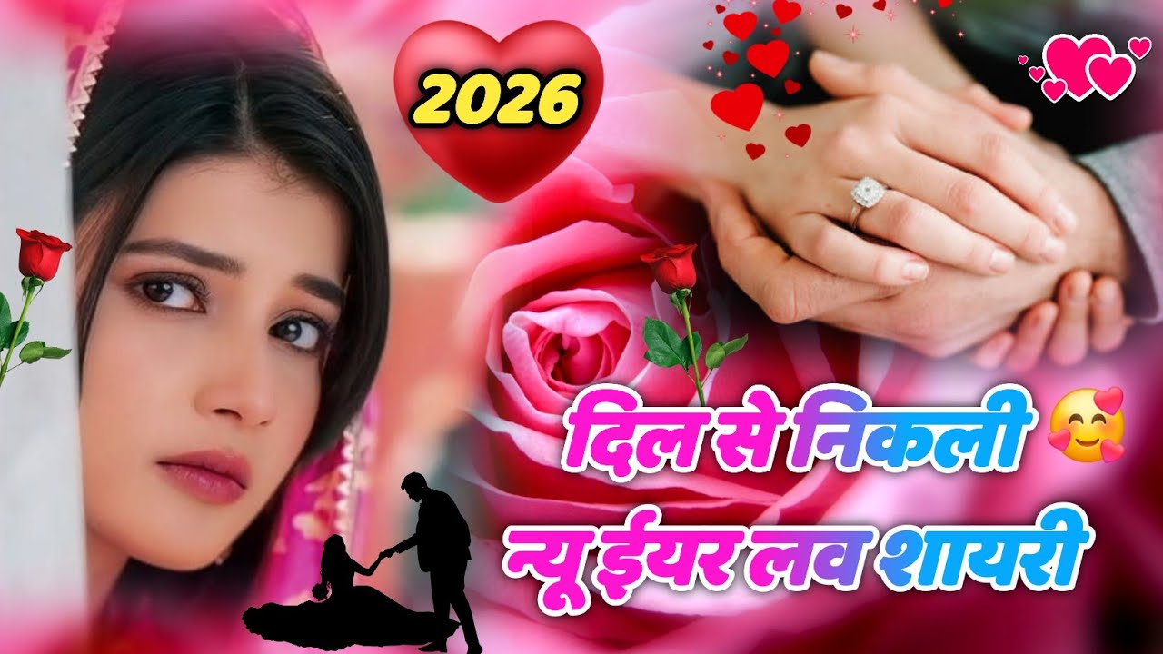दिल से निकली न्यू ईयर लव शायरी 🥰 Love shayari | Romantic Shayari | Hindi Shayari | Mohabbat Shayari