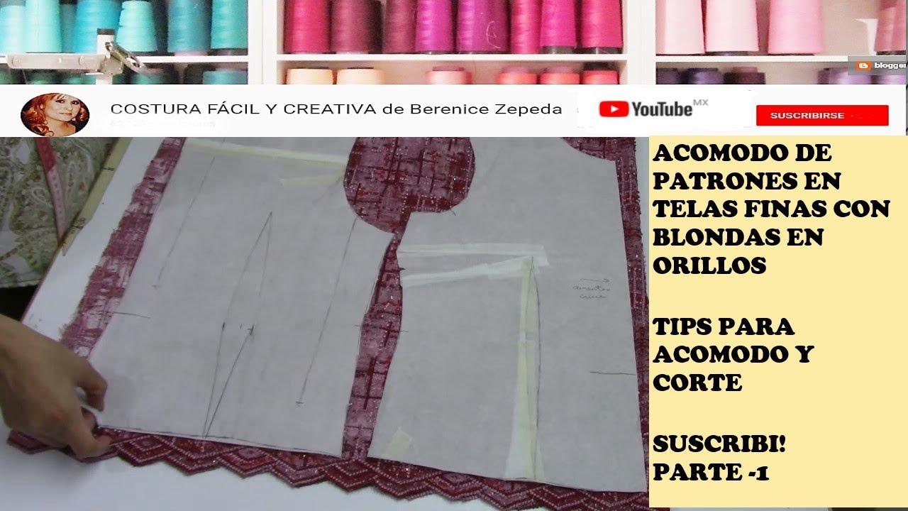 TIP #  1 -COMO ACOMODAR PATRONES EN TELAS CON BLONDAS