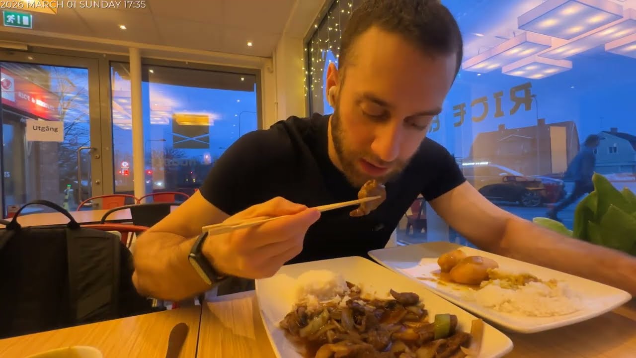 Eating asian Again & stealing food