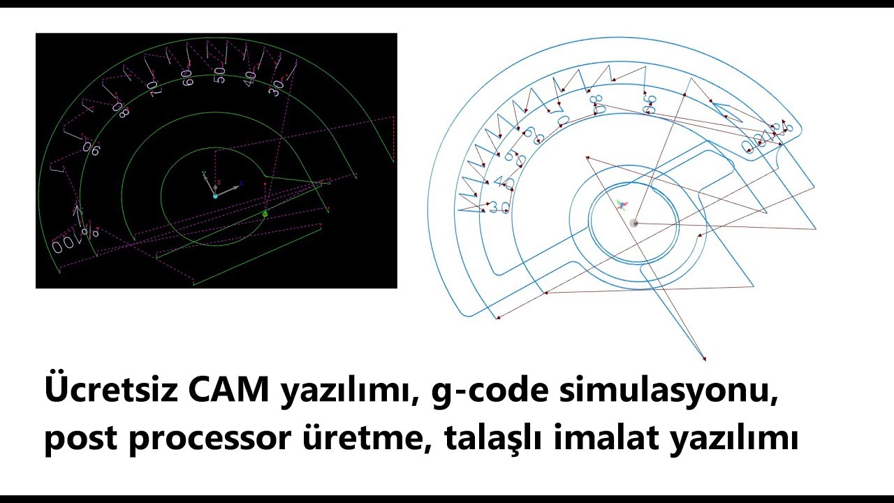 Ücretsiz CAM programı dxf2gcode, nc corrector, notepad ++, draftsight