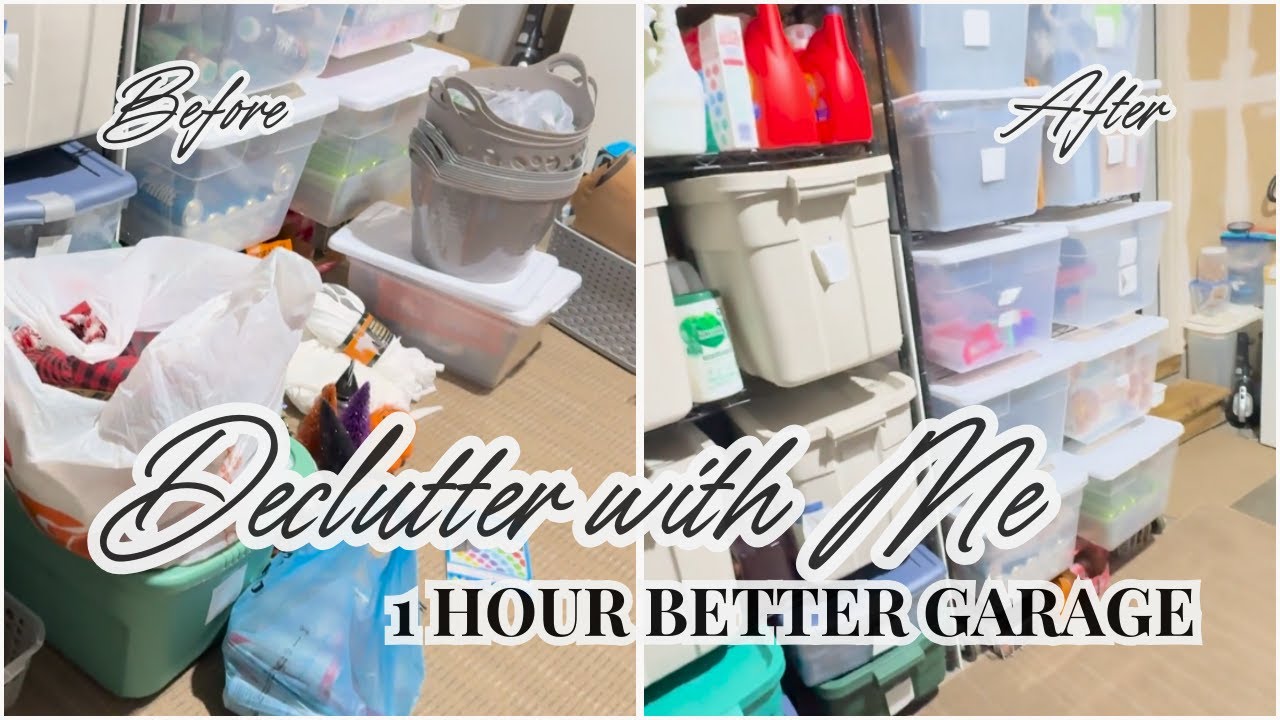 ✨DECLUTTER WITH ME✨ I 🕝 1 Hour Better I Chatty Clean, Declutter & Organize my Garage
