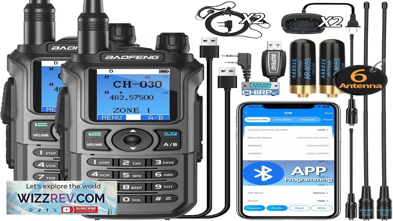 Radio BAOFENG GMRS przenośne radio GM21 dalekiego zasięgu z możliwością ładowania kr&oacute;tkofal&oacute;wki N...