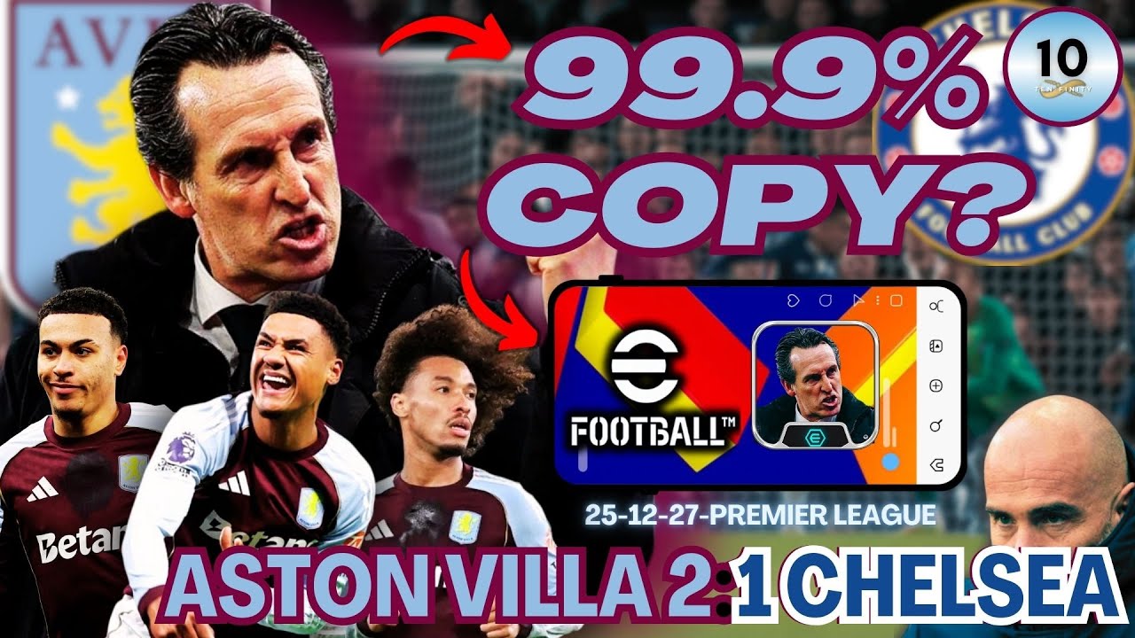 Я скопировал тактику Эмери из «Астон Виллы» в eFootball | «Челси» 1:2 «Астон Вилла»