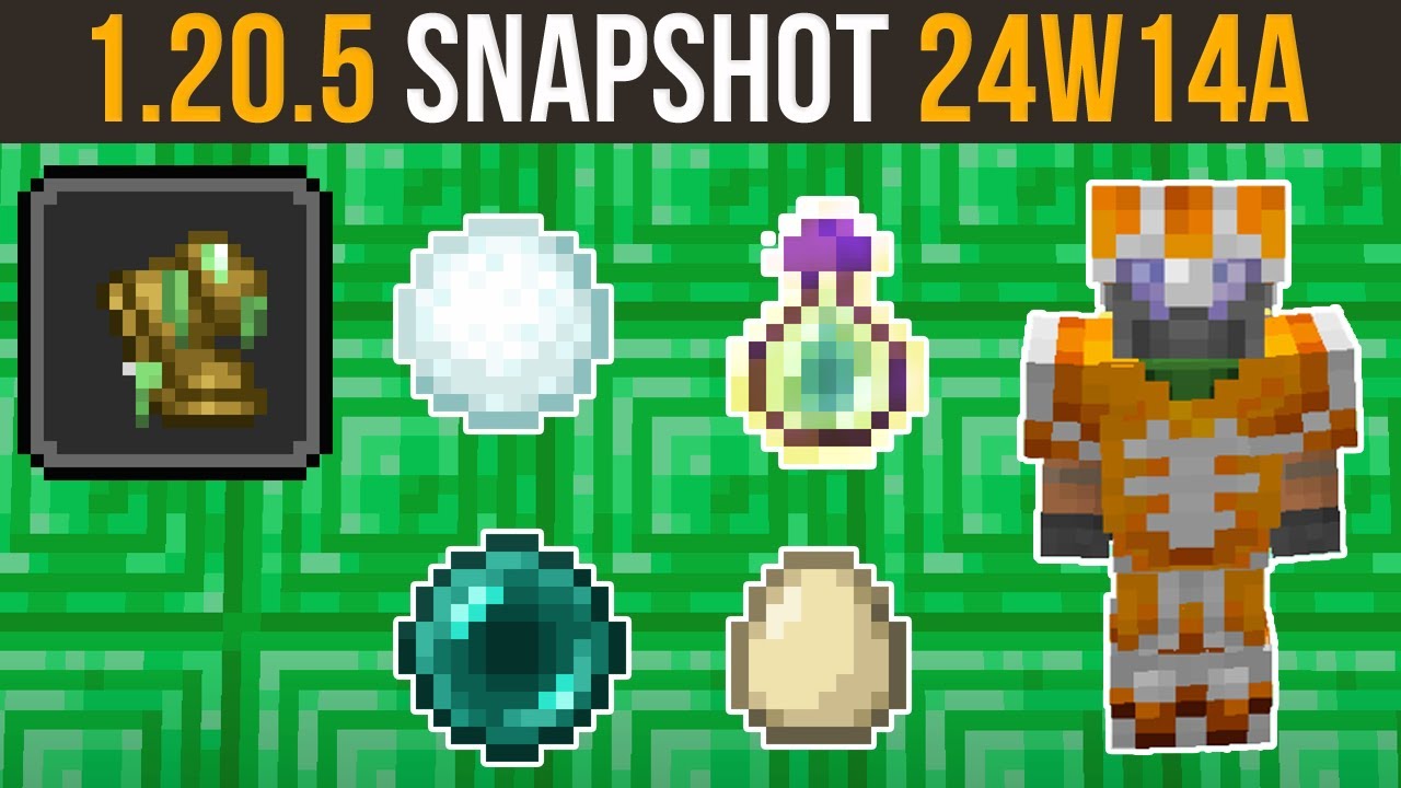Minecraft 1.20.5 Snapshot 24W14A | Projectile Changes & More Potato Goodness!
