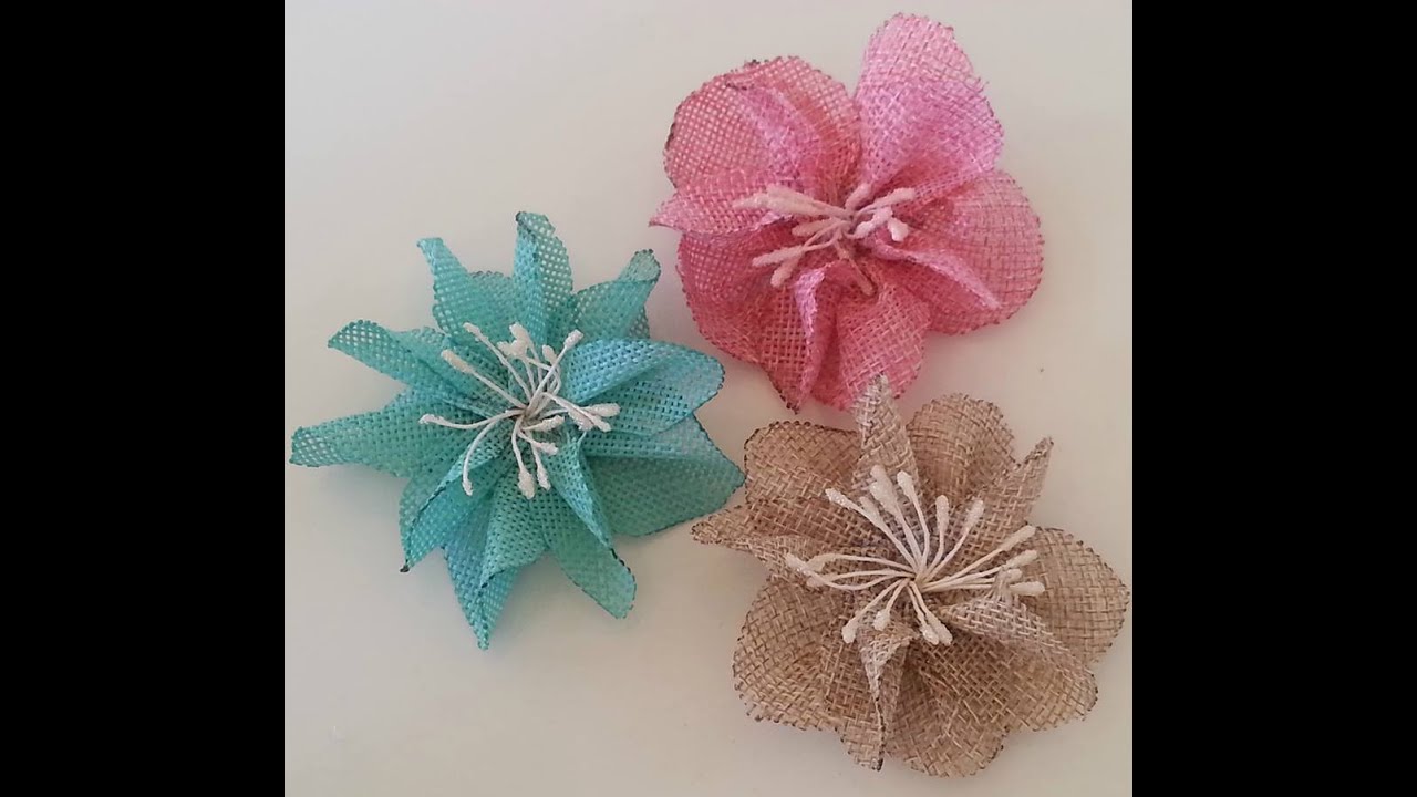 DIY-How to make flowers out of Burlap! (Burlap flower tutorial)