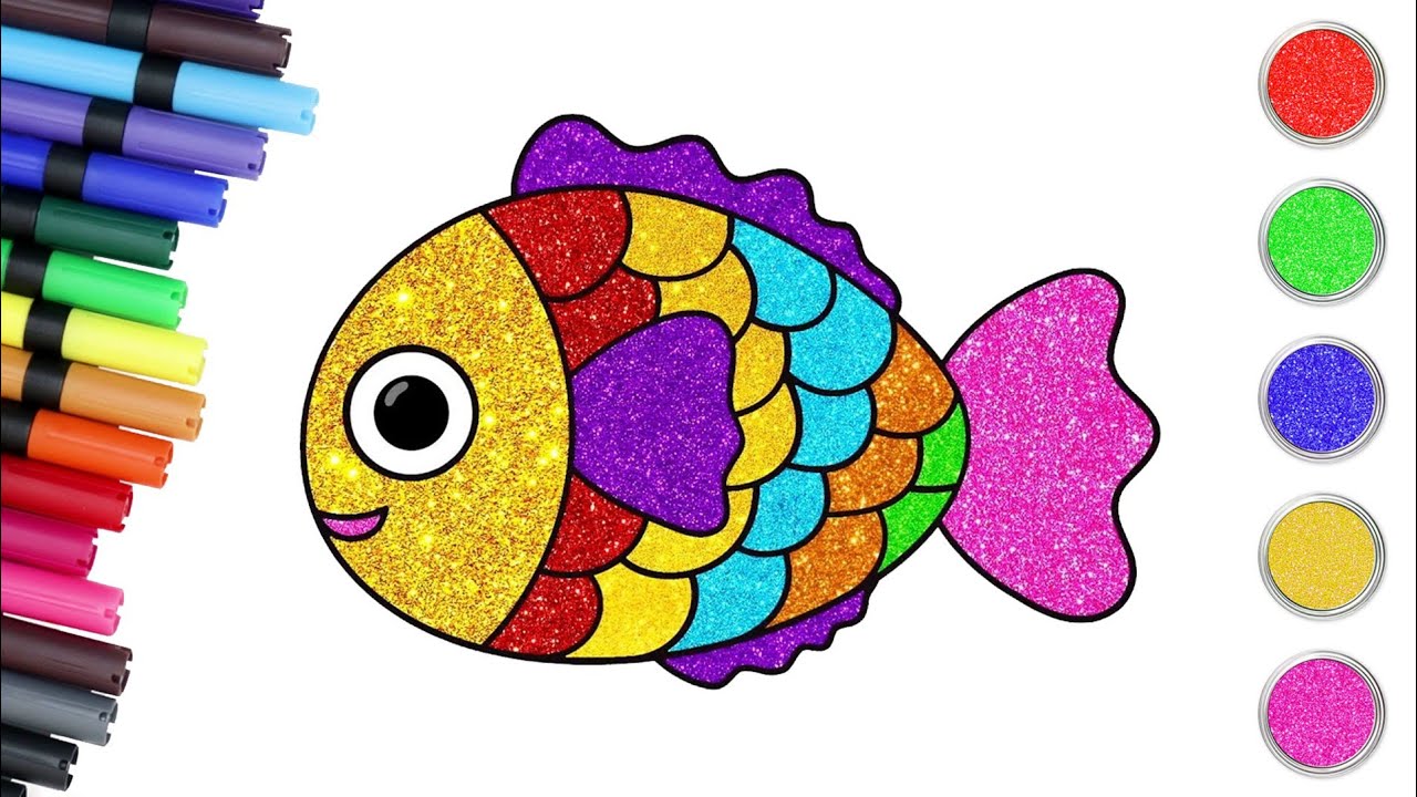 Aprenda a Desenhar Purpurina Peixe | Desenho F&aacute;cil | Chiki Art Brasil