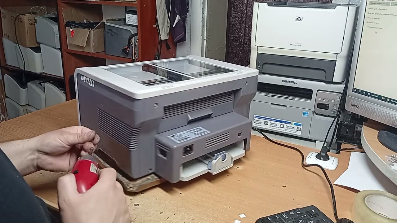 МФУ Samsung SCX-4200/4220/4300 ошибка сканера - замена шлейфа сканера